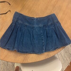 American Eagle Denim Pleated Skirt. Never worn
